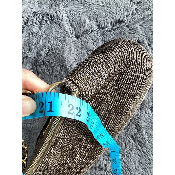 Eric Javits Women's Braided Chain Handle Handbag Shoulder Bag Bohemian Brown - Picture 10 of 12